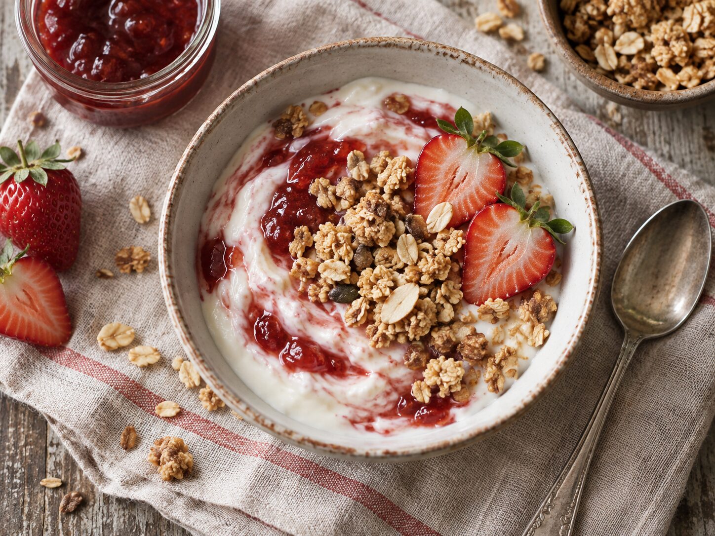 Strawberry yogurt bowl